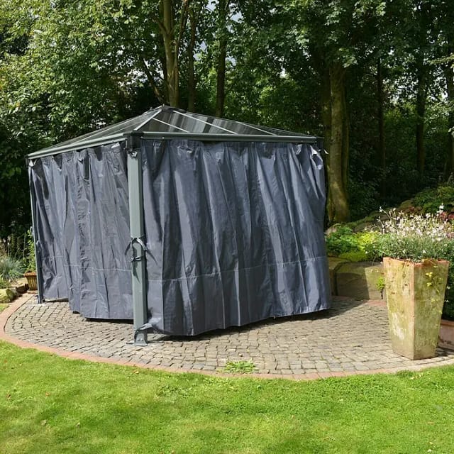 Palram - Canopia Vorhangset für 3 - 4m Pavillons Anthrazit