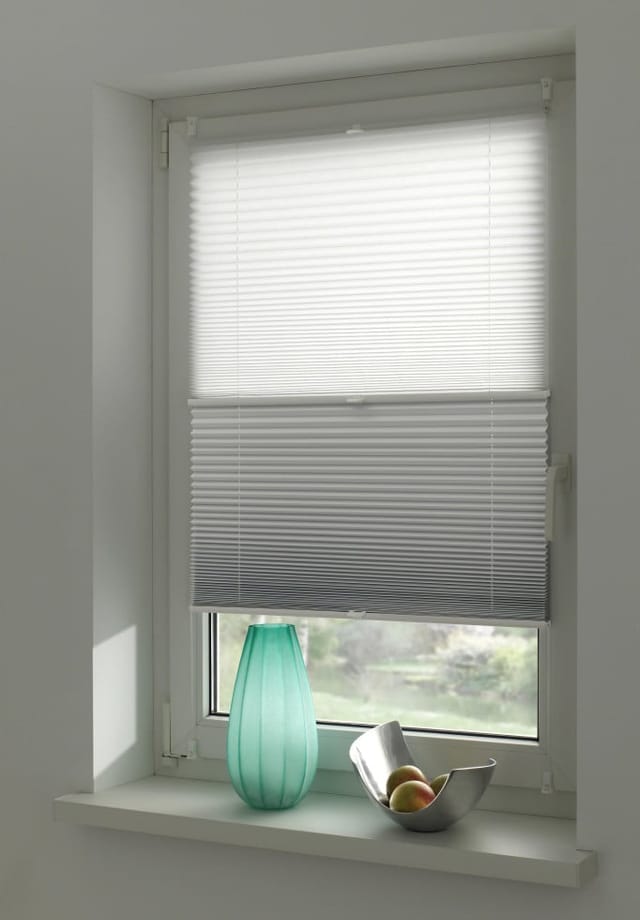 Gardinia Easy Fix Plissee Tag und Nacht Weiß 80 cm x 130 cm