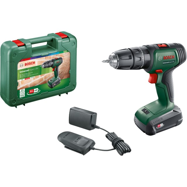 Bosch Akkuschrauber UniversalImpact 18 inkl. 1,5 Ah Akku mit Koffer
