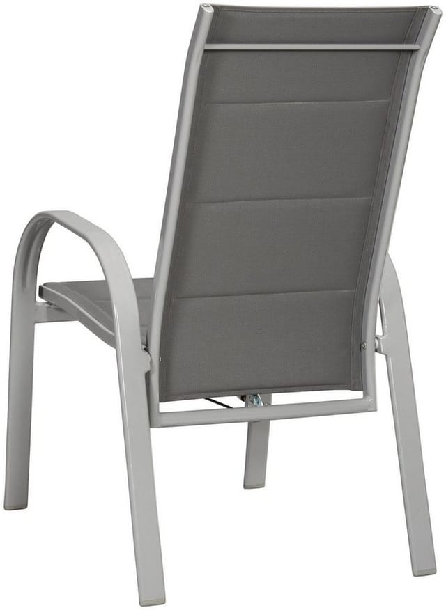 Merxx Amalfi Stapelsessel 2er-Set Gasdruck Silber-Anthrazit