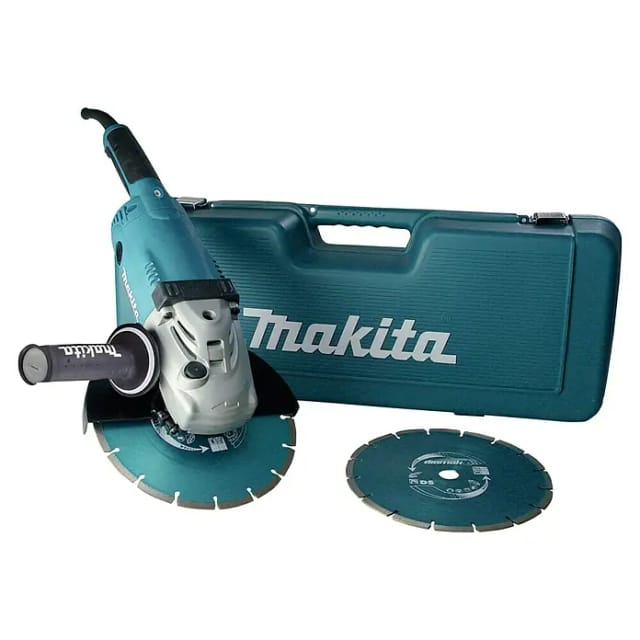 Makita Winkelschleifer 230 mm 2.200 W GA9020RFK3 mit 2 Diamantscheiben