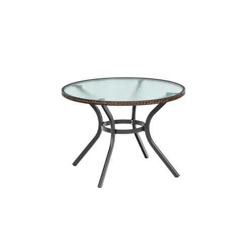 Merxx Roma Gartenmöbel-Set 5-tlg. Gartentisch Rund Ø 100 cm