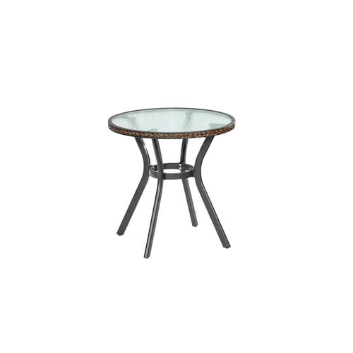 Merxx Roma Gartenmöbel-Set 3-tlg. Gartentisch Rund Ø 70 cm Braun