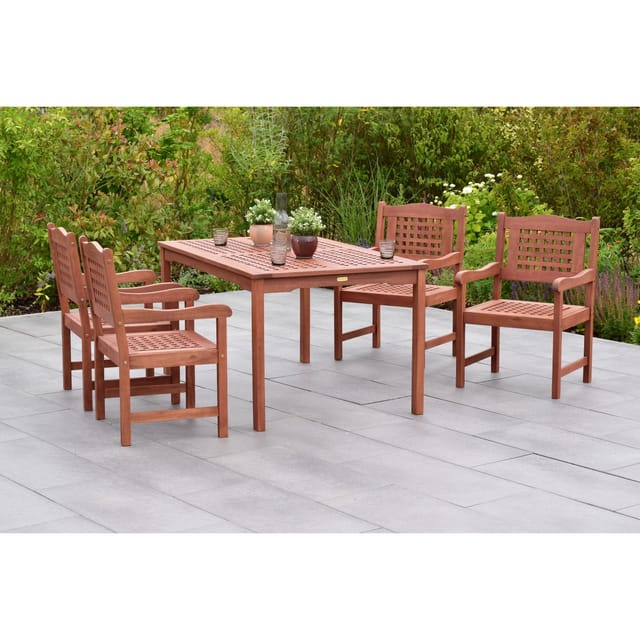 Merxx Lima Set 5-tlg. mit Gartentisch 150 x 90 cm