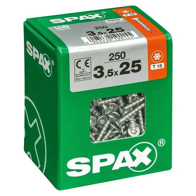 Spax Senkkopf Universalschraube T-Star plus-Antrieb Ø 3,5 mm x 25 mm 250 Stück