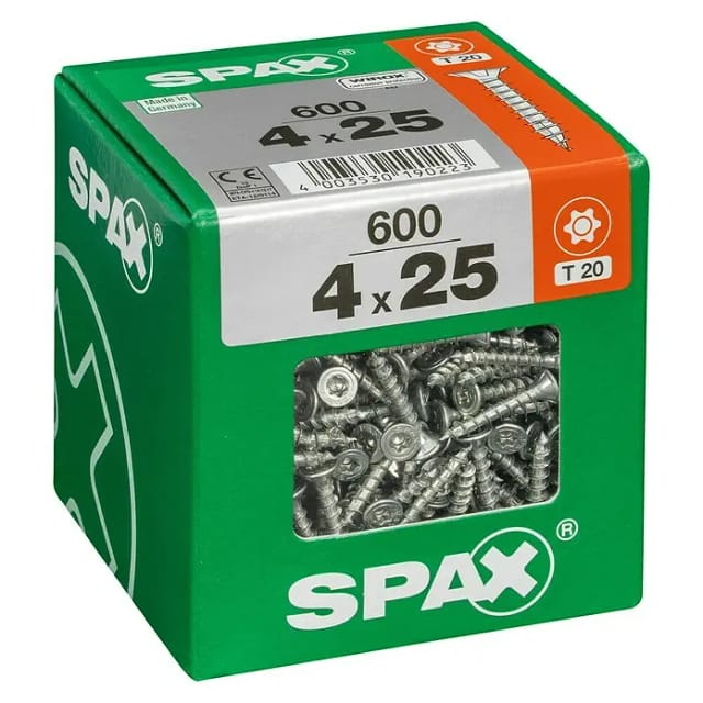 Spax Senkkopf Universalschraube T-Star plus-Antrieb Ø 4 mm x 25 mm 600 Stück