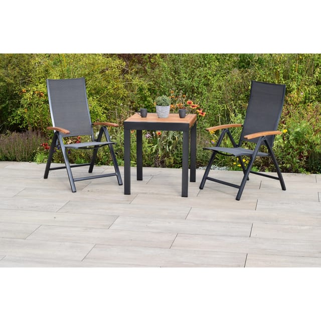 Merxx Toblino Set 3-tlg. mit Balkon-Tisch Ausziehbar 65/130 x 65 cm