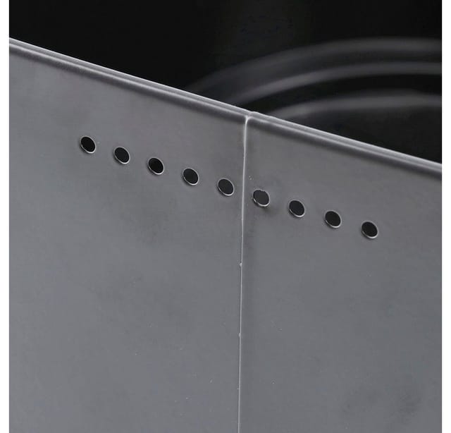 Zeller Brotkasten Metall mit Bambusdeckel 14,5 cm x 26,5 cm x 26,5 cm Schwarz