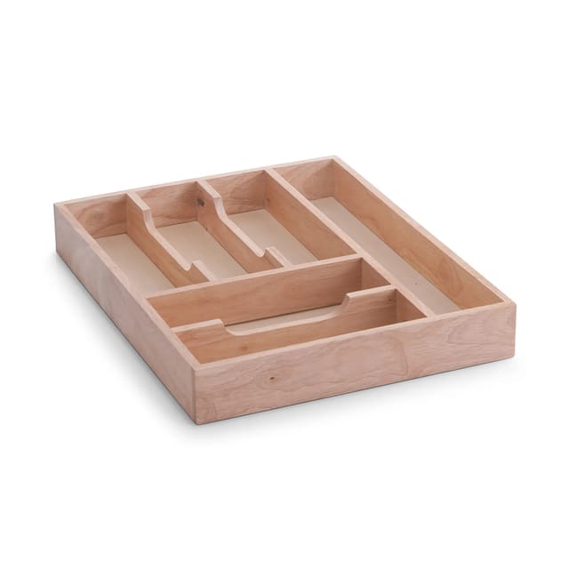 Zeller Besteckkasten Gummibaum 6 cm x 43 cm x 34 cm Natur