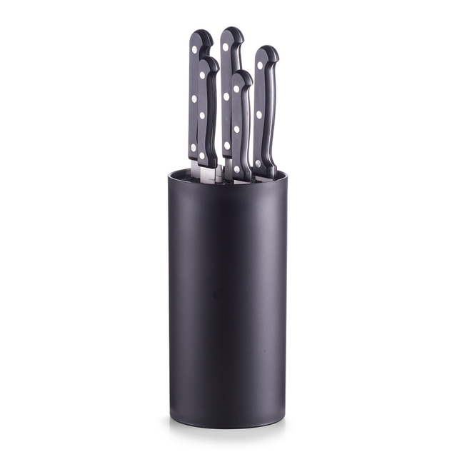 Zeller Messerblock-Set Kunststoff/Edelstahl 6-teilig Schwarz