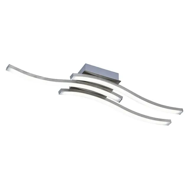 LED-Deckenleuchte Route 3-flammig Nickel matt