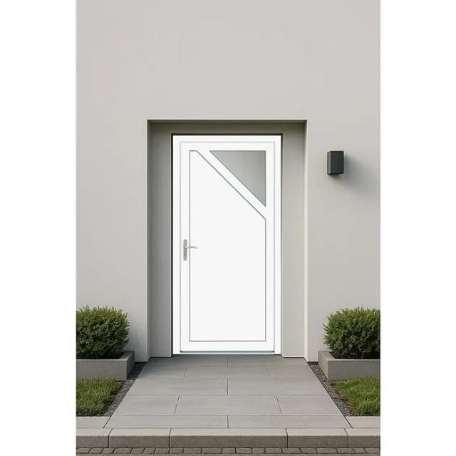 Kunststoff-Nebeneingangstür 98 cm x 198 cm K509 Weiß Anschlag Links