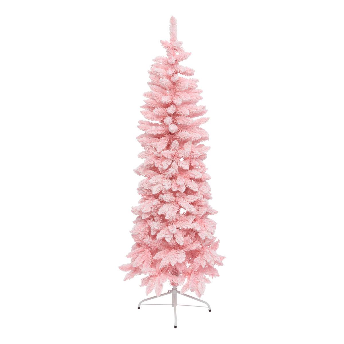Rosa Beflockte Tanne 180cm - Feeric Lights & Christmas