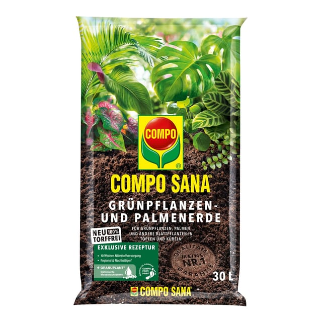 Compo Sana Grünpflanzen- und Palmenerde torffrei 30,