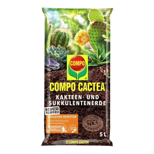 Compo Cactea Kakteen- und Sukkulentenerde Torffrei 5,