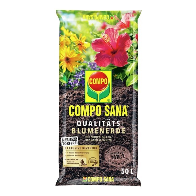 Compo Sana Qualitäts-Blumenerde Torffrei 45 x 50,