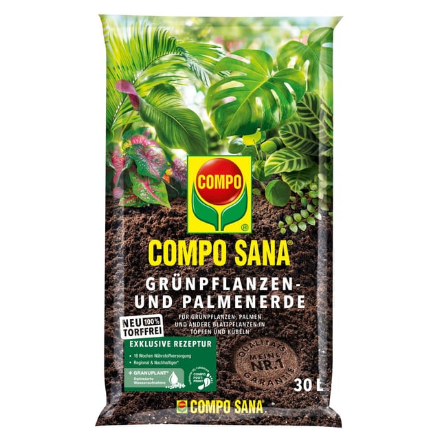 Compo Sana Grünpflanzen- und Palmenerde Torffrei 80 x 30,