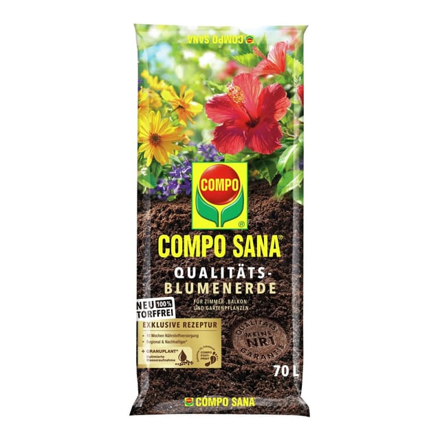 Compo Sana Qualitäts-Blumenerde Torffrei 39 x 70,