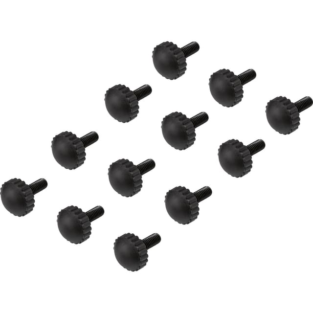Fußkappen für Balkon-Set Whitton 3-tlg. Aluminium Schwarz