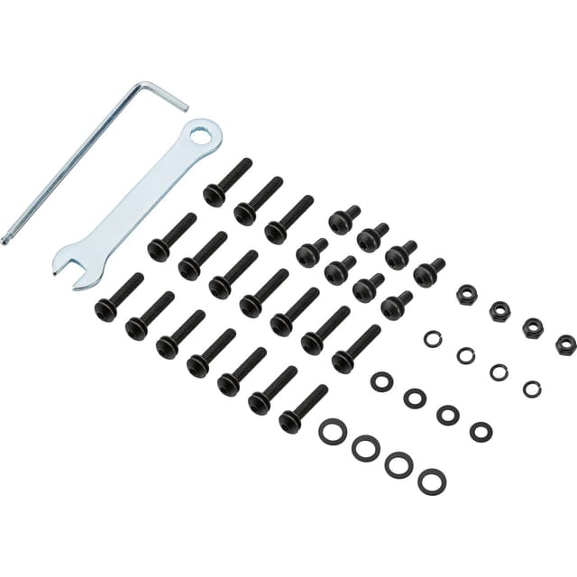 Montageset für Balkon-Set Whitton 3-tlg. Aluminium Schwarz