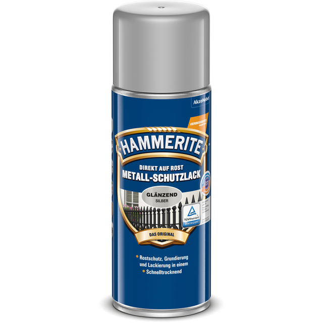 Hammerite Metall-Schutzlack Spray Silber glänzend 400 ml