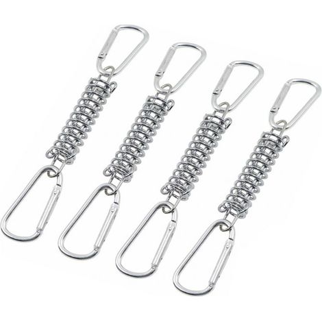 Set Mit 4 Edelstahl-spannfedern Für Campingzelte, Windbeständige Seilspanner