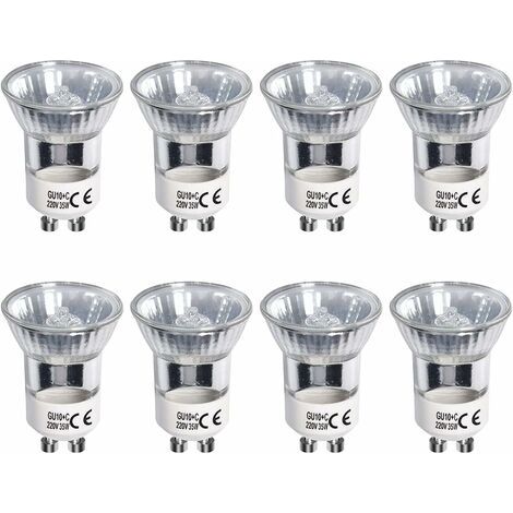 8er-pack Gu10 Halogen-reflektorlampen, 35 W, Warmweiß (2700 K), Dimmbar, 120° Abstrahlwinkel, 360 Lm, 220 V Wechselstrom