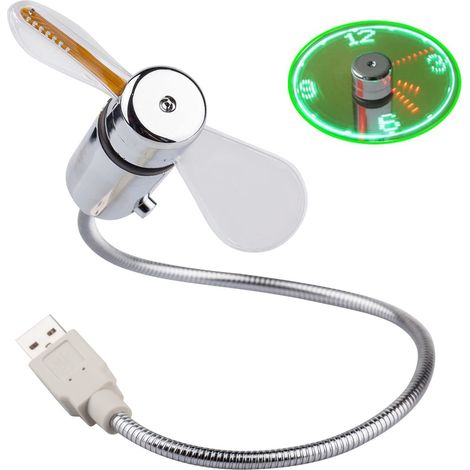 Neuer Usb-ventilator Mit Uhr Und Echtzeit-zeitanzeigefunktion