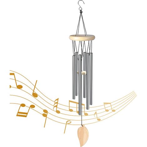 70 Cm Großes Musikalisches Garten-windspiel, 6-flammiges Aluminium-windspiel, Dekoratives Windspiel, Windspiele, Windspiele Für Den Außenbereich, Metall-windspiele, Für Haus, Garten, Veranda