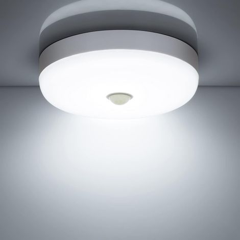 Runde Led-deckenleuchte Mit Bewegungsmelder, 18 W, 1500 Lm, 6500 K Kaltweiß, Ip56 Wasserdicht, Für Den Außenbereich, Innenräume Und Treppenhäuser