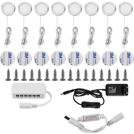 16w Led-einbaustrahler Für Küchenschränke, Unterbaubeleuchtung, Kaltweiß 6000k (8er-pack)