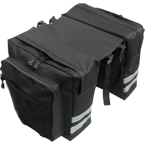 Multifunktionale Fahrradtasche Für Den Gepäckträger, Wasserdichte Tragetasche Mit Reflektorstreifen (schwarz)