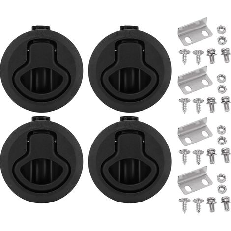 61 Mm / 2,4 Zoll Großer, Seewasserbeständiger Einlassriegel Mit Rundring, Beschläge Für Bootsschränke, Luken, Yachten Und Wohnmobile