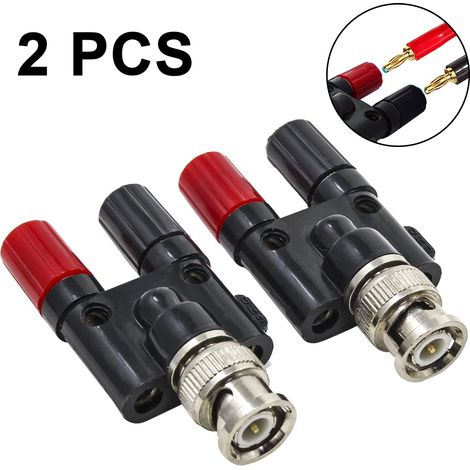 Bnc-stecker Auf Doppelten Bananenstecker (buchse) Adapter (2er-pack)