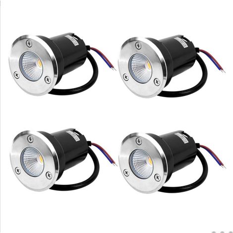 4-led-einbaustrahler, 5-w-einbau-stehleuchte Für Den Außenbereich, Rostfreier Außenstrahler, Last