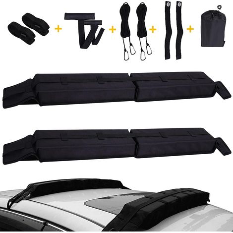 Gm-soft-dachträger Für Den Transport Von Kajaks/surfbrettern/kanus/snowboards Mit 4,48 M Langen Spanngurten Und Aufbewahrungstasche