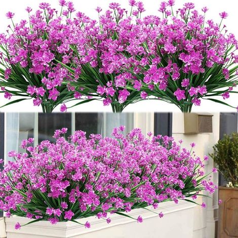 Künstlicher Blumenstrauß Für Den Außenbereich – 1 Set Fuchsia – Uv-beständig – Hängender Pflanzkübel Für Die Veranda, Z. B. Für Hochzeiten