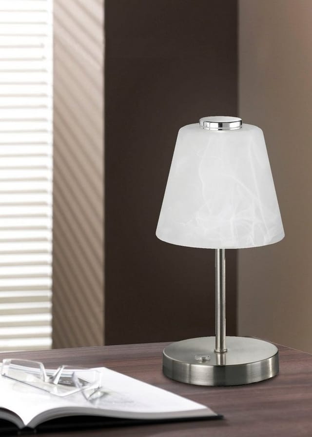 LED-Tischleuchte Emmy Nickel matt