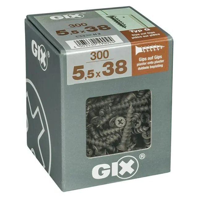 Gix Typ G 5,5 x 38 5,5 mm x 38 mm 300 Stück