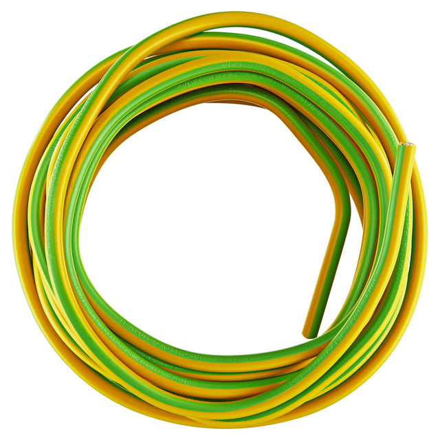 Aderleitung H07V-U 10 mm² Grün/Gelb 5 m