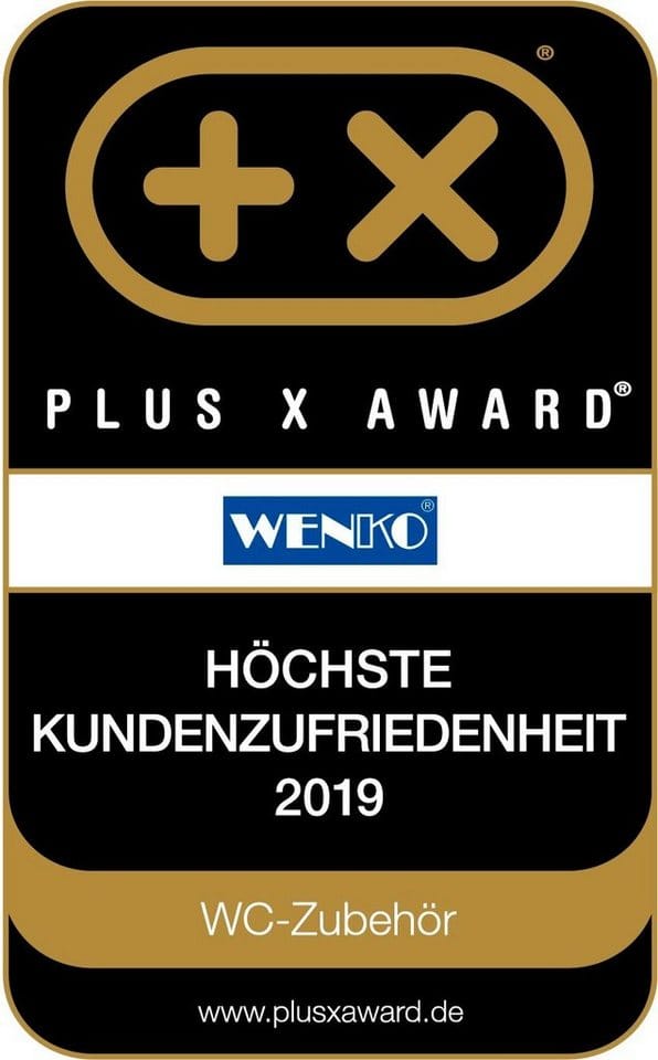 Wenko Stand WC-Garnitur Slate Rock Edelstahl