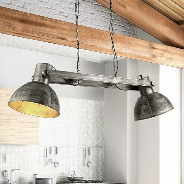 Just Light. Pendelleuchte Samia 2-flammig Eisen