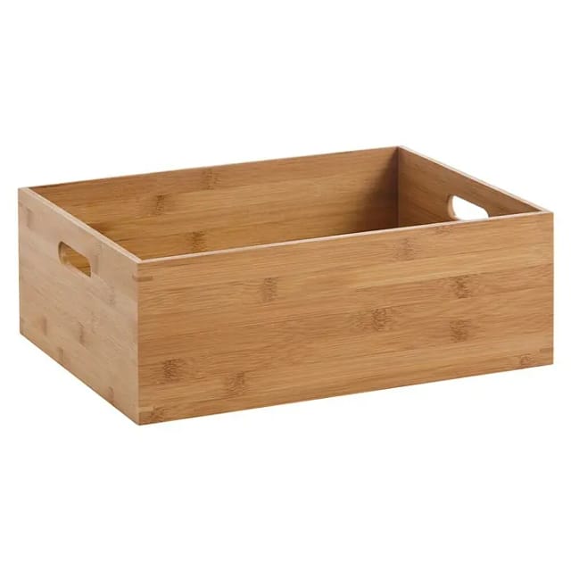 Zeller Aufbewahrungskiste Bambus 30 cm x 40 cm x 14 cm Natur