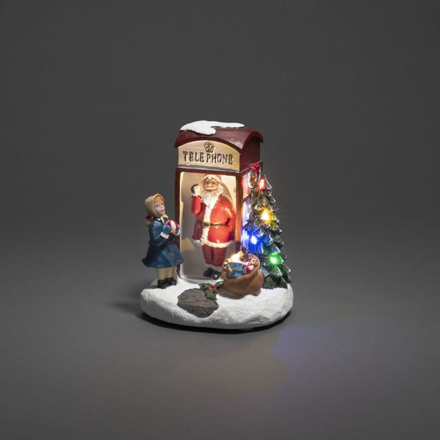Konstsmide LED Szenerie Weihnachtsmann in Telefonzelle