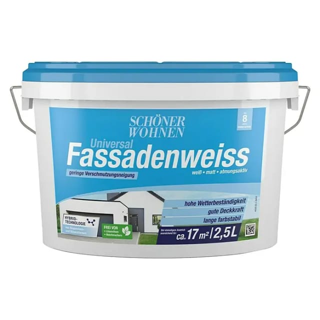 Schöner Wohnen Universal Fassadenweiss Weiß Matt 25,