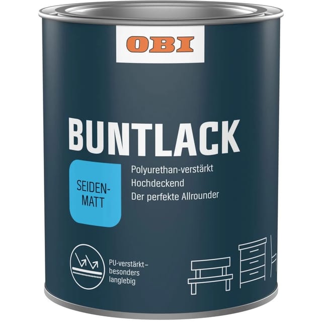 OBI PU Buntlack Petrol seidenmatt 375 ml
