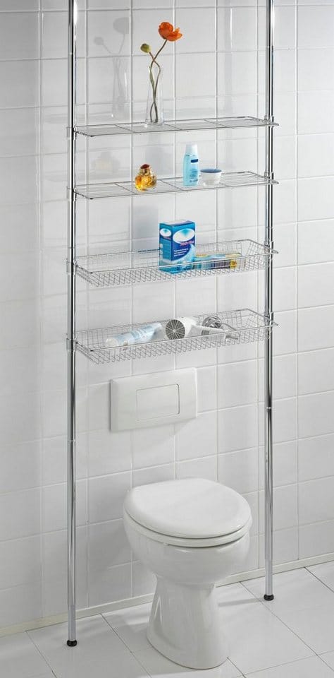 Wenko Teleskopregal Ellera Chrom 65 - 285 cm x 71 cm x 20 cm