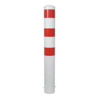 Schake Absperrpoller Einbetonieren Ø 152 mm x 1.200 mm Weiß-Rot