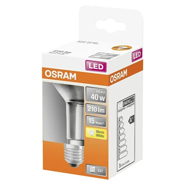 Osram LED-Leuchtmittel E27 Reflektor R63 2,6 W 210,m 10,2 x 6,3 cm (H x Ø)