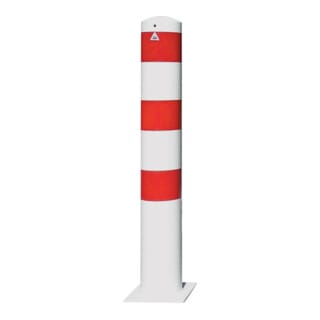 Schake Absperrpoller Dübelbefestigung Länge Ø 193 mm x 1.000 mm Weiß-Rot